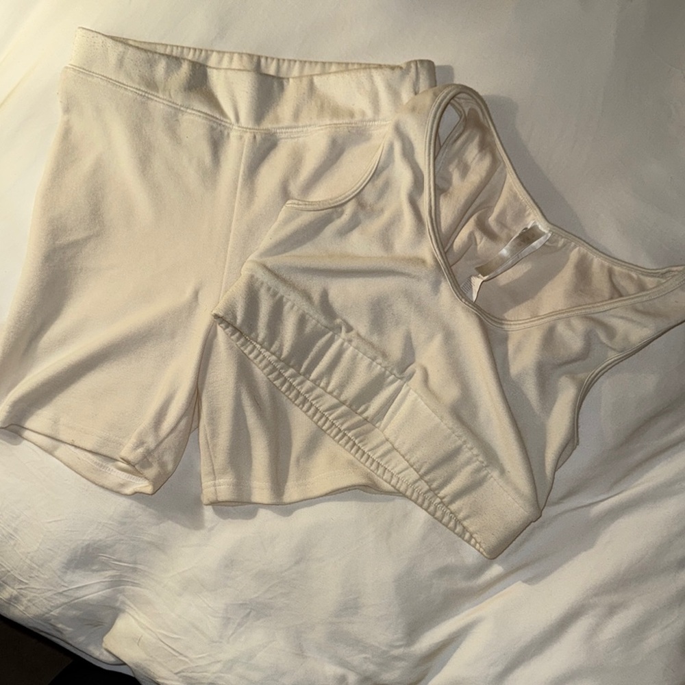 Fabletics Cream colored Activewear Set